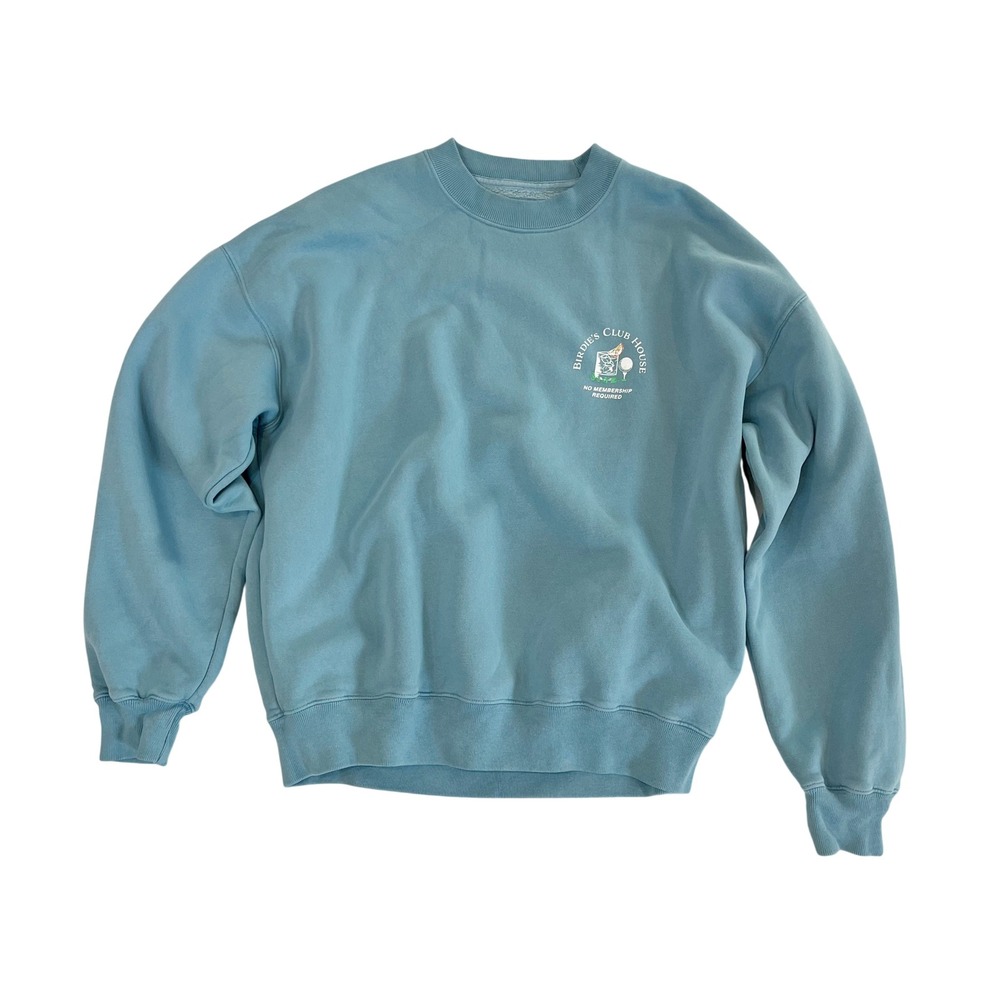 Abercrombie & Fitch Mens Birdies Club House Golf Graphic Sweatshirt Blue SMALL